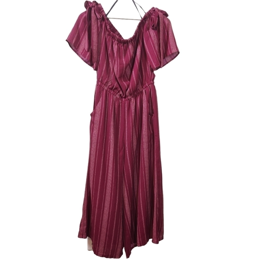AUW Women's On/Off The Shoulder Jumpsuit With Pockets sz 6